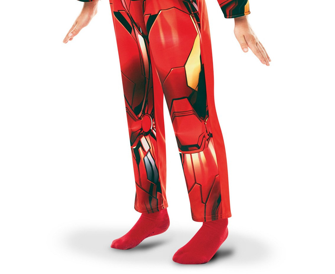 Includes: Iron Man padded jumpsuit with mask